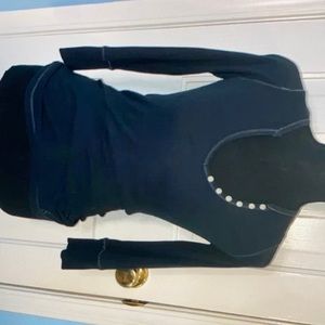 Y2K navy blue v neck quarters sleeves top Aeropostale’s